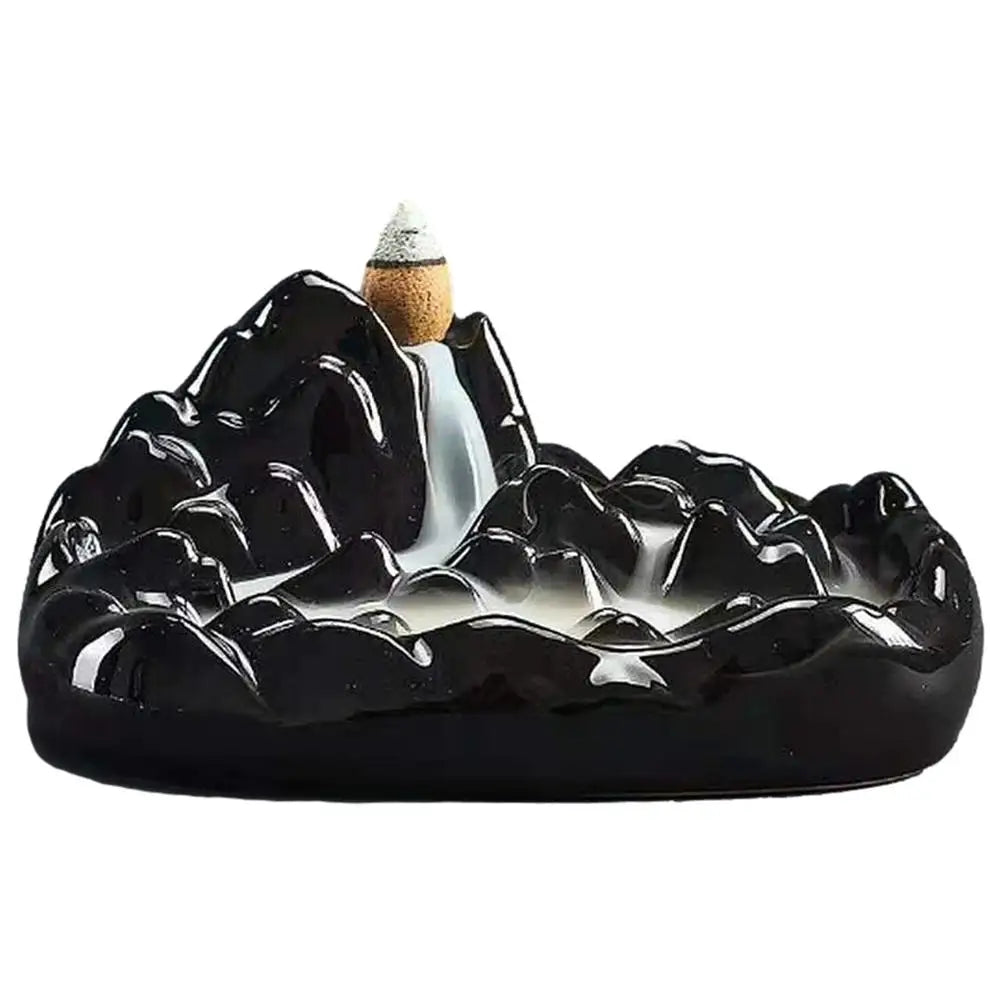 Backflow Incense Burner Handmade Porcelain Ceramic Waterfall Incense Holder