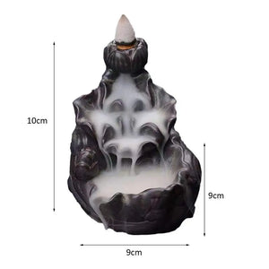 Backflow Incense Burner Handmade Porcelain Ceramic Waterfall Incense Holder