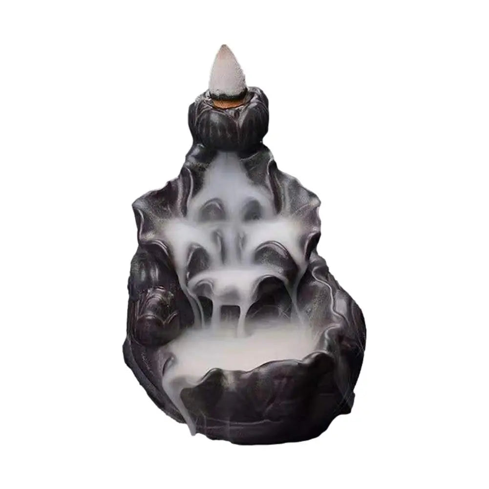 Backflow Incense Burner Handmade Porcelain Ceramic Waterfall Incense Holder