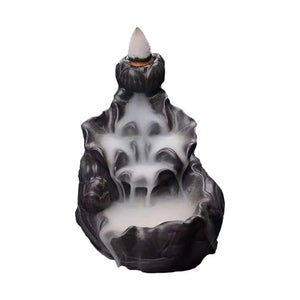 Backflow Incense Burner Handmade Porcelain Ceramic Waterfall Incense Holder
