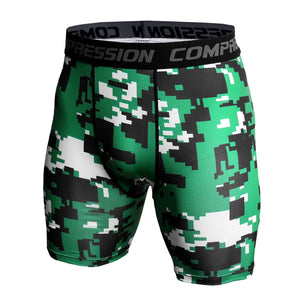 Men's Compression Shorts 3D Print Camouflage Sport Elastic Running Shorts