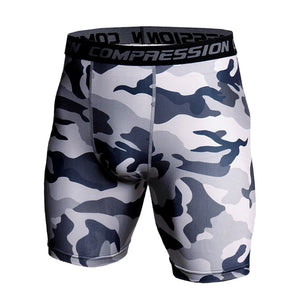 Men's Compression Shorts 3D Print Camouflage Sport Elastic Running Shorts
