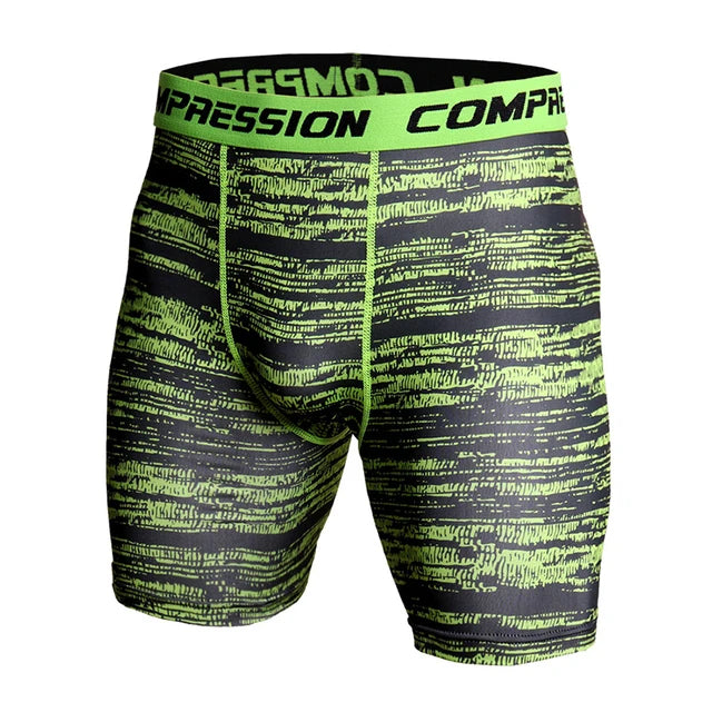 Men's Compression Shorts 3D Print Camouflage Sport Elastic Running Shorts