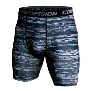 Men's Compression Shorts 3D Print Camouflage Sport Elastic Running Shorts