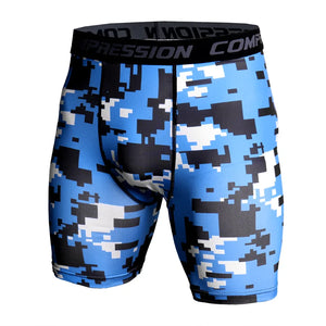 Men's Compression Shorts 3D Print Camouflage Sport Elastic Running Shorts